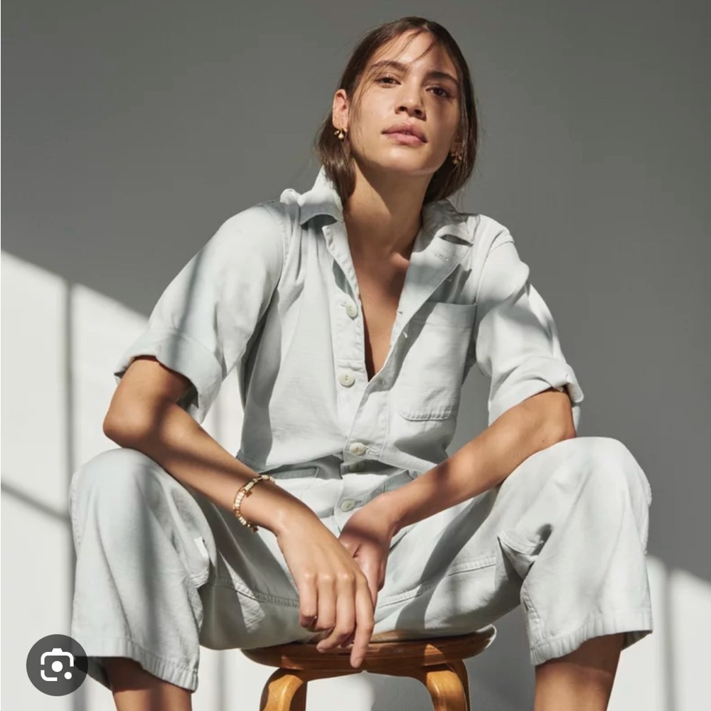 Madewell x As Ever coverall jumpsuit, mint green size large
